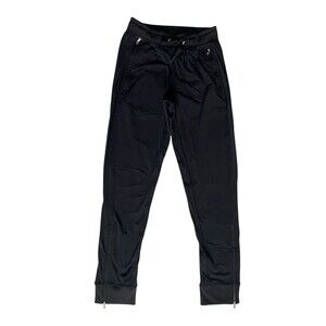 Jo+Jax Girls Joggers Pants‎ Size YL Black Zip Ankles Hip Hop Warm Ups Dance Wear